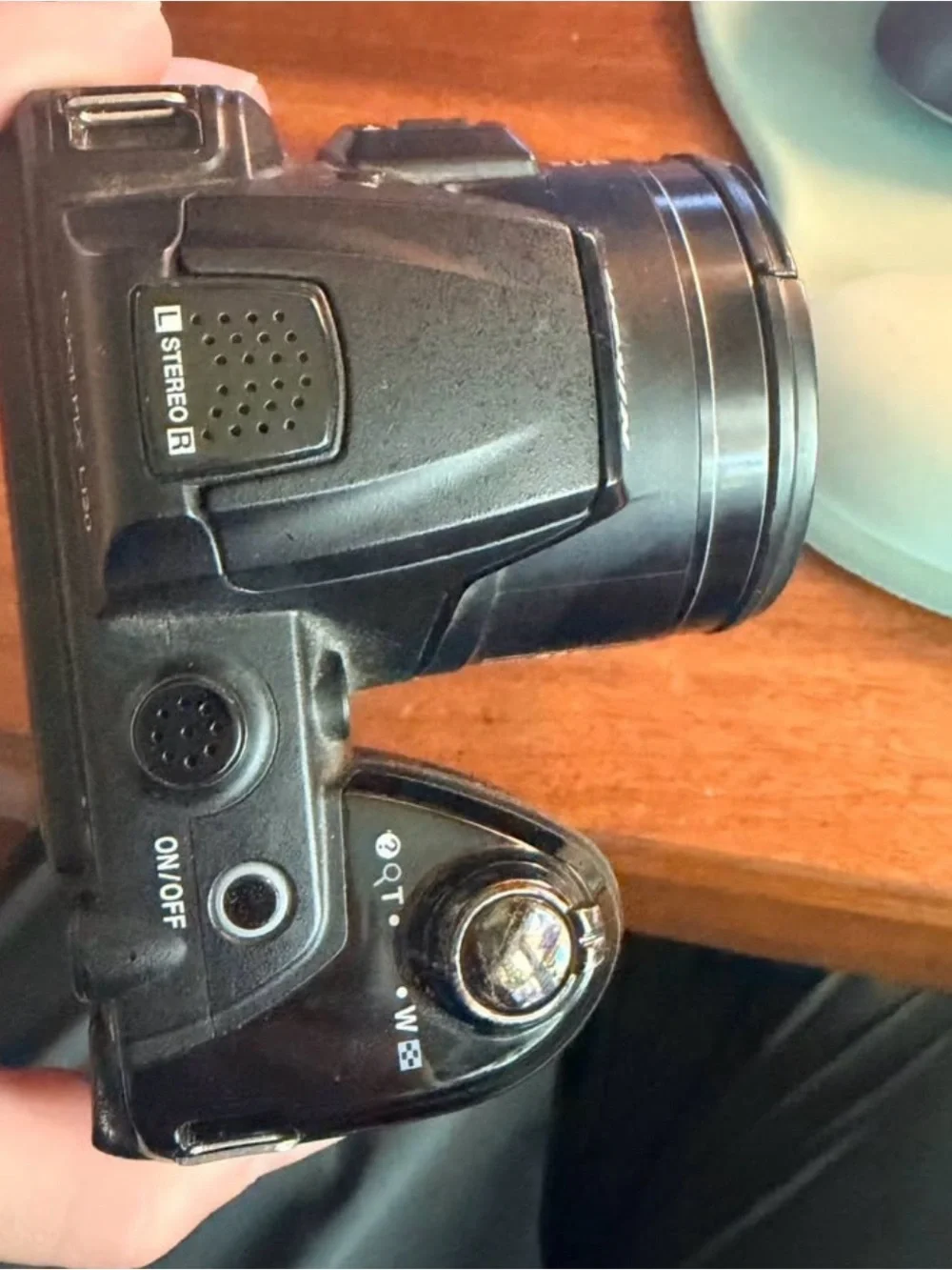 Nikon Coolpix L120 point and shoot camera with strap, lens cap, & 128gb SD card
